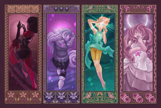 Crystal Gems Mucha Tribute